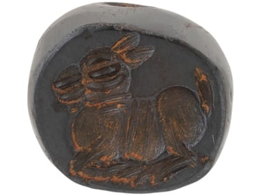 ANCIENT PERSIAN SASANIAN EMPIRE HEMATITE SEAL BEAD