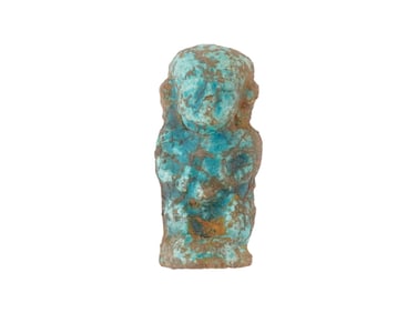 ANCIENT EGYPTIAN FAIENCE AMULET PENDANT DWARF GOD BES