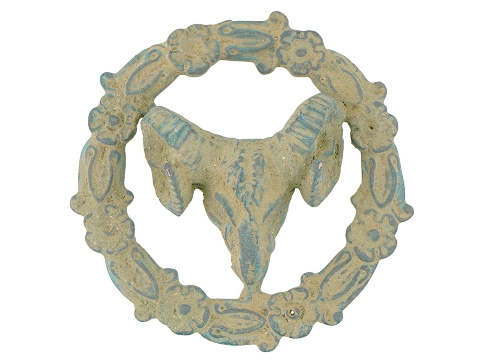 500 BC ANCIENT PERSIAN BRONZE CIRCULAR FORM PLAQUE (1 of 7)