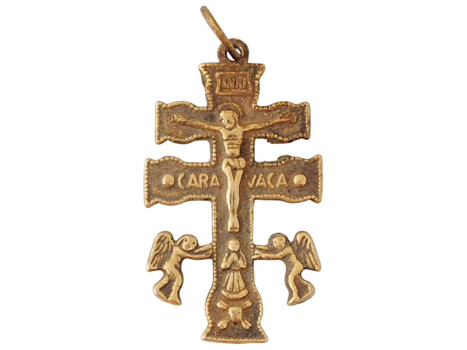 ANTIQUE BYZANTINE CROSS OF CARAVACA WITH ANGEL FIGURES (1 of 3)