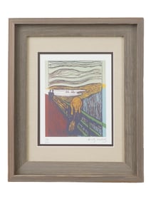 LIMITED EDITION SCREAM ETCHING  SIGNED  ANDY WARHOL