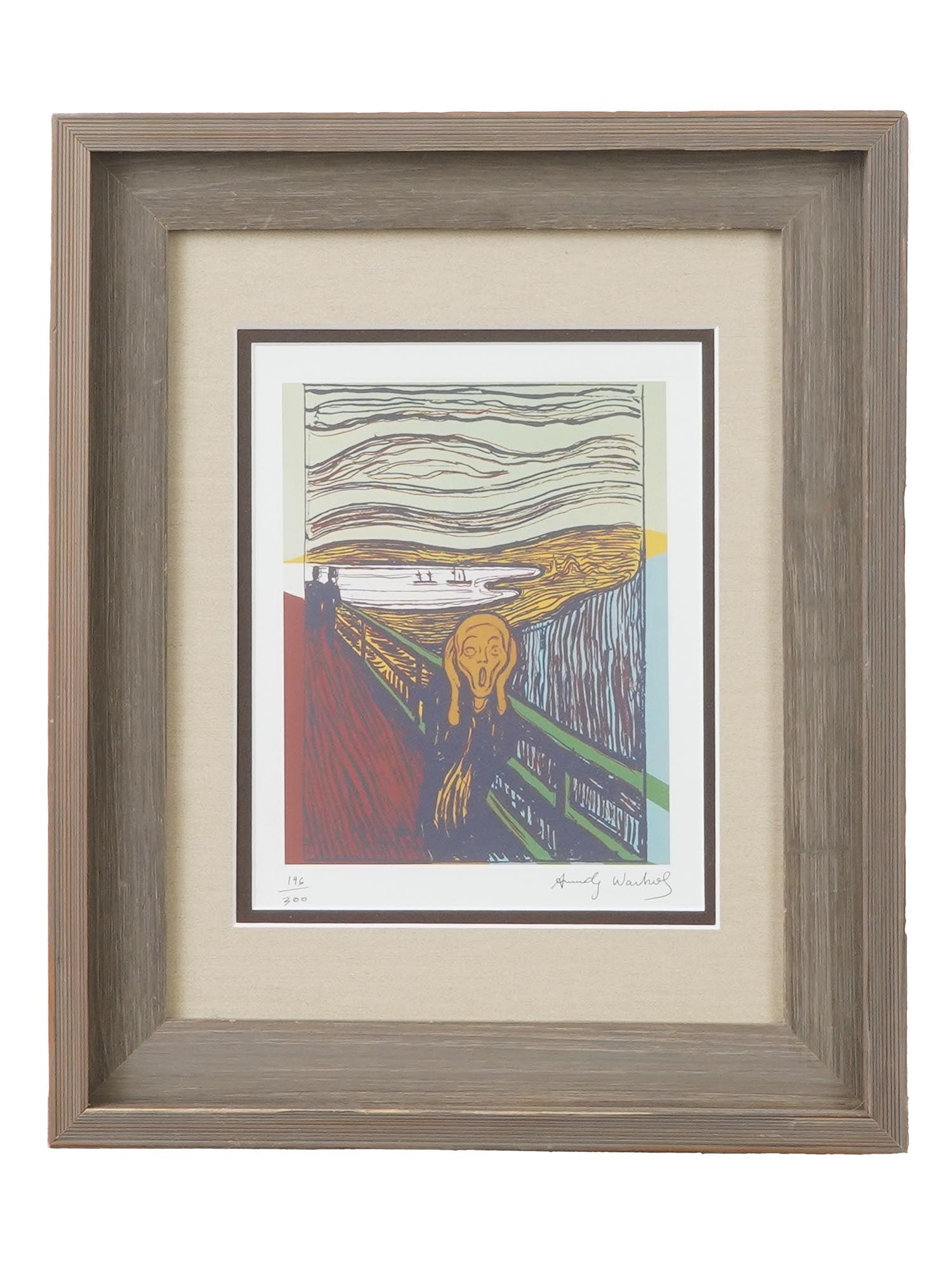 LIMITED EDITION SCREAM ETCHING  SIGNED  ANDY WARHOL (1 of 6)