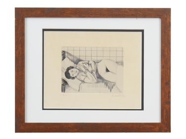 SIGNED HENRI MATISSE NUDE PORTRAIT ETCHING