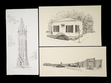 LOT OF AMERICAN LITHOGRAPHS BY BETTY SEDBERRY SIGNED