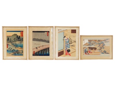 JAPANESE WOODBLOCK PRINTS HIROSHIGE T MITSUOKI K SHIBA