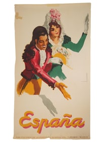 VTG SPANISH TRAVEL POSTER MADRID DIRECTION OF TOURISM