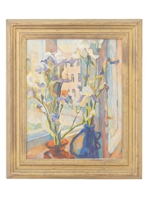 RUSSIAN OIL PAINTING BULANOVA STILL LIFE FLOWERS