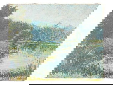 STANISLAV ANTONIUK UKRANIAN LANDSCAPE OIL PAINTING