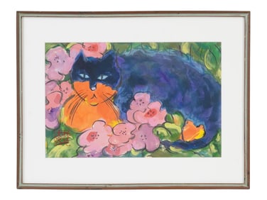 WALASSE TING AMERICAN CHINESE GOUACHE PAINTING