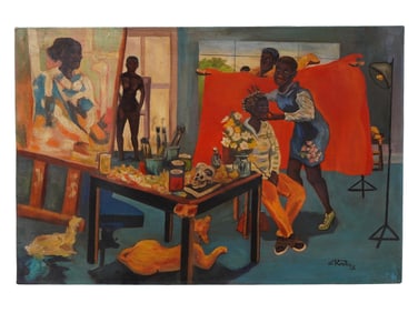 AFTER KERRY JAMES MARSHALL AMERICAN OIL PAINTING