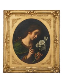 ANGEL GABRIEL PORTRAIT OIL PAINTING AFTER CARLO DOLCI