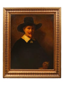 DUTCH SCHOOL PORTRAIT OIL PAINTING AFTER REMBRANDT