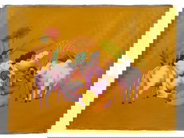 AFTER MANJIT BAWA INDIAN HINDUIST OIL PAINTING