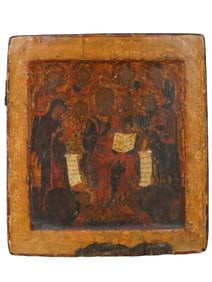 ANTIQUE 16TH C RUSSIAN ORTHODOX ICON JESUS ALMIGHTY