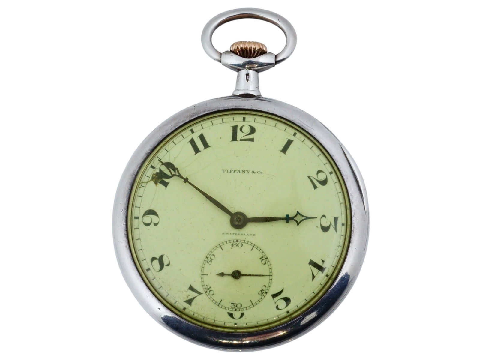 ANTIQUE AMERICAN TIFFANY AND CO. SILVER POCKET WATCH (1 of 15)