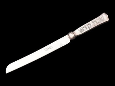 VINTAGE ENGLISH SHEFFIELD STERLING SILVER CHALLAH KNIFE