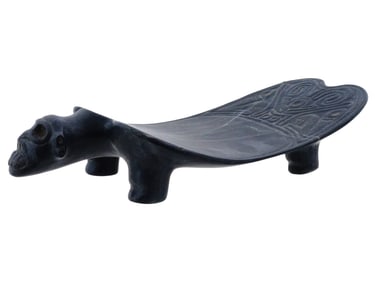 ANCIENT PRE COLUMBIAN TAINO CARVED HARD STONE DUHO