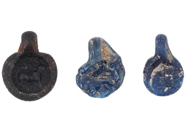 ANCIENT ROMAN GLASS PENDANTS W IMAGES 100 TO 300 AD