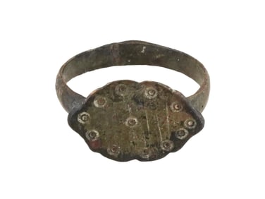 ANCIENT ROMAN EMPIRE ENGRAVED BRONZE SIGNET RING