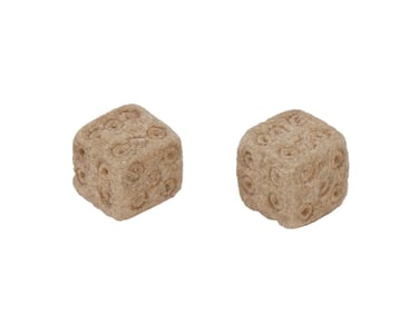PAIR OF ANCIENT ROMAN STONE DICE 100 TO 300 AD