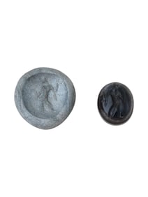 ANCIENT ROMAN AGATE INTAGLIO W IMAGE 100 TO 300 AD