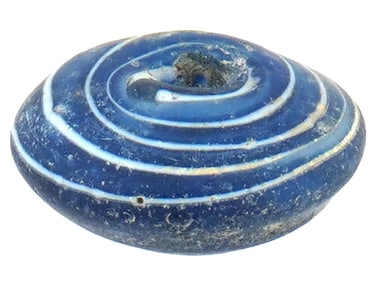 ANCIENT ROMAN GLASS MOSAIC SPINDLE WHORL 100 TO 300 AD