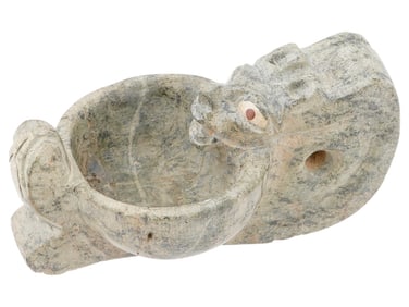 ANCIENT NEAR EASTERN CARVED GRANITE CEREMONIAL BOWL