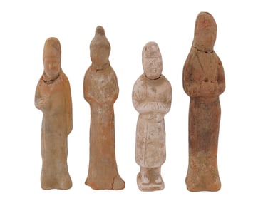 4 ANCIENT CHINESE HAN DYNASTY TERRACOTTA FIGURINES