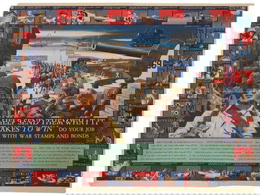 VINTAGE WWII AMERICAN MILITARY POSTER HELP SEND THEM