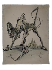 RUSSIAN SOVIET WWII PAINTING BY VLADIMIR GALBA 1943