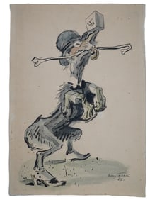 WWII ERA VLADIMIR GALBA ORIGINAL MIXED MEDIA PAINTING