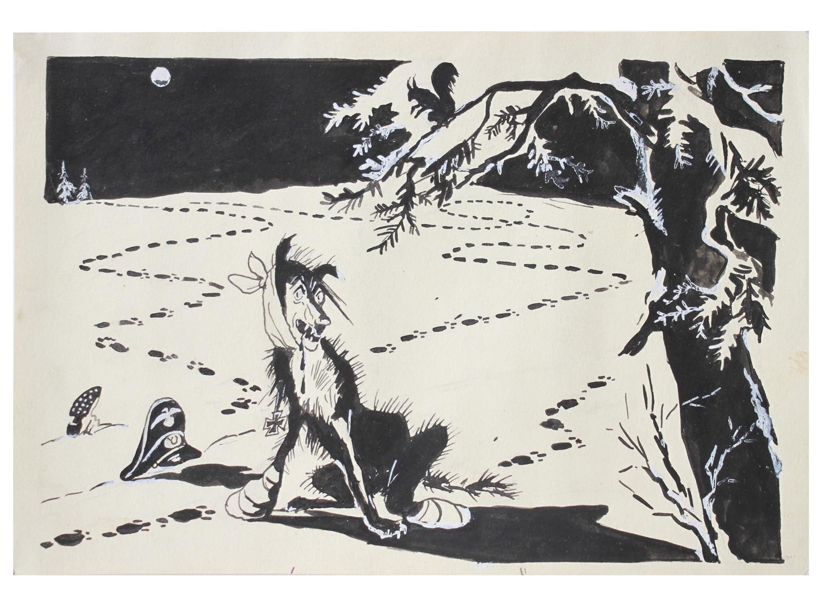 A N. DOLGORUKOV SOVIET WWII ILLUSTRATION PAINTING (1 of 5)