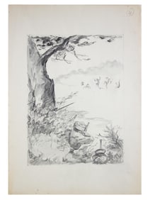 WWII ARMENIAN ERA SOVIET ILLUSTRATION PAINTING