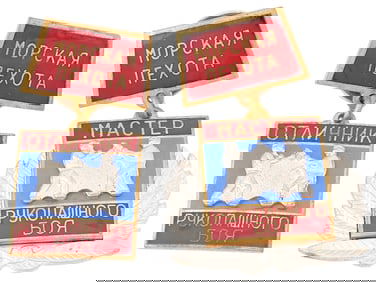 VINTAGE SOVIET MILITARY HAND TO HAND COMBAT BADGES