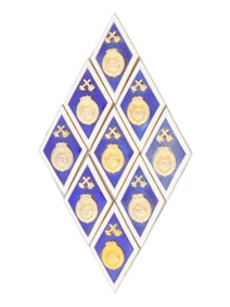 VINTAGE RUSSIAN SOVIET COLLAGE OF GRADUATION BADGES