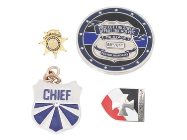 COLLECTION OF AMERICAN GERMAN POLICE BADGES MEDALS