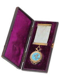 AMERICAN CIVIL WAR MASONIC UNION LODGE SILVER MEDAL