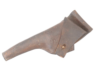 ANTIQUE AMERICAN COMPLETE MILITARY REVOLVER HOLSTER