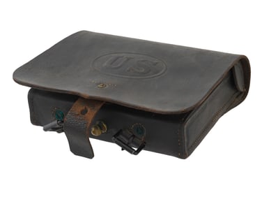 AMERICAN CIVIL WAR MODEL 1864 LEATHER CARTRIDGE BOX