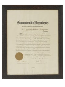 ANTIQUE COMMONWEALTH OF MASSACHUSETTS MILITARY DOC