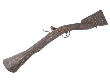 18TH CEN MEDITERRANEAN CHISELED ETCHED BLUNDERBUSS
