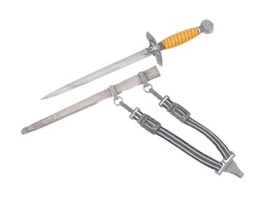 WWII GERMAN NAZI 2ND TYPE LUFTWAFFE DAGGER W HANGER