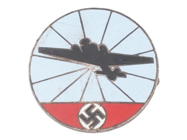 NAZI GERMAN WWII AIRCRAFT REPORTING SERVICE ENAMEL BADGE