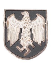 WWII GERMAN ARMY DAK TROPICAL PITH HELMET EAGLE SHIELD