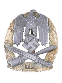 WWII NAZI GERMAN MILITARY GENERAL 75 ASSAULT BADGE