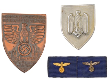 WWII NAZI GERMAN MILITARY BADGES AND MEDAL RIBBON BARS