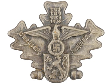 NAZI GERMAN 1934 GERA DISTRICT COUNCIL DAY PIN BADGE