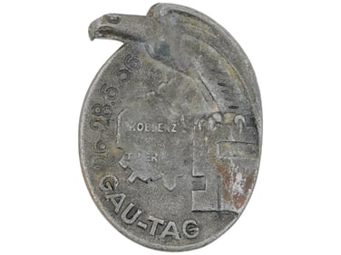 WWII GERMAN NSDAP 1936 KOBLENZ TRIER DAY BADGE