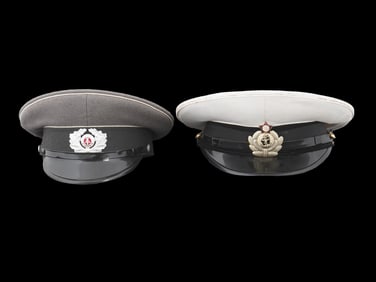 NAVY USSR AND GERMAN GDR MILITARY VISOR CAPS