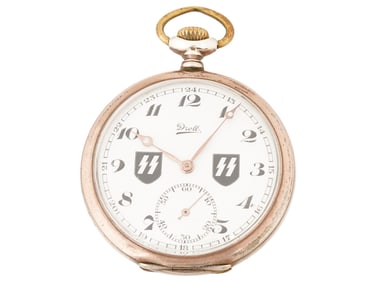 NAZI GERMAN 15 RUBIS SILVER POCKET WATCH BY DROTT